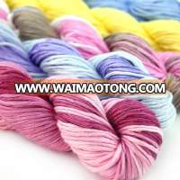 100% bamboo yarn/ Lotus summer hand knitting yarn/ space dyed knitting and crocheting yarn